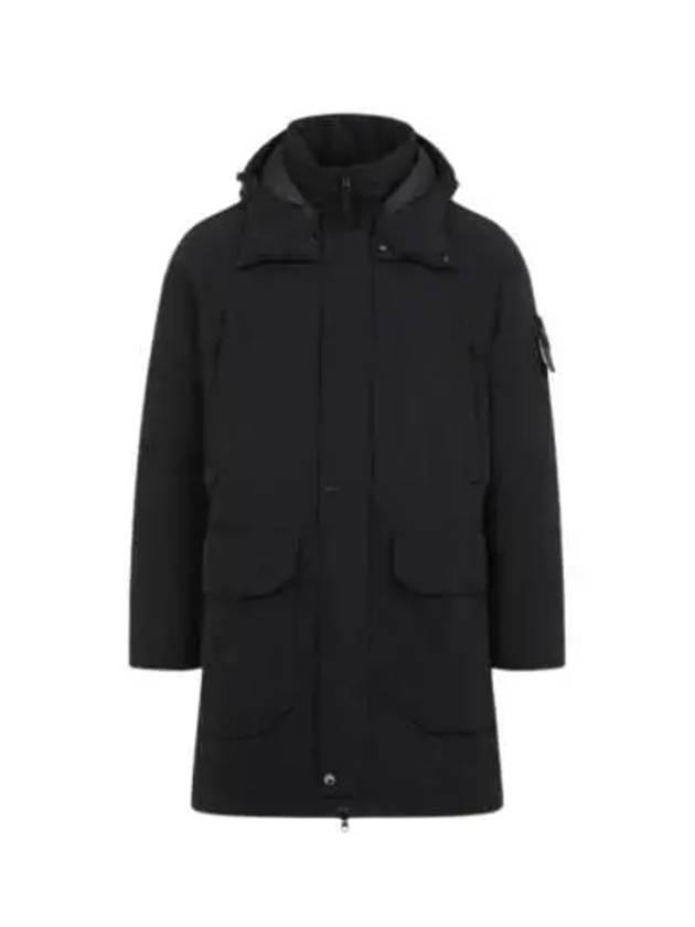 Polyester Micro Twill Long Down Parka Black - STONE ISLAND - BALAAN 2