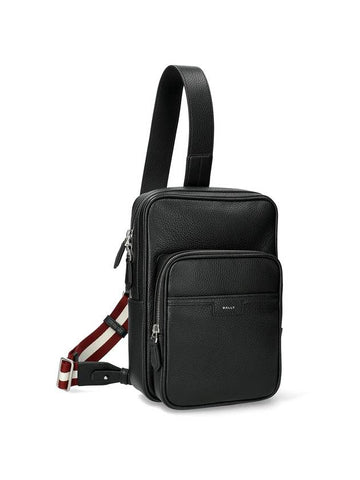 Code Leather Sling Cross Bag Black - BALLY - BALAAN 1