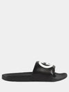 GG Interlocking Big Logo Rubber Slippers Black - GUCCI - BALAAN 2