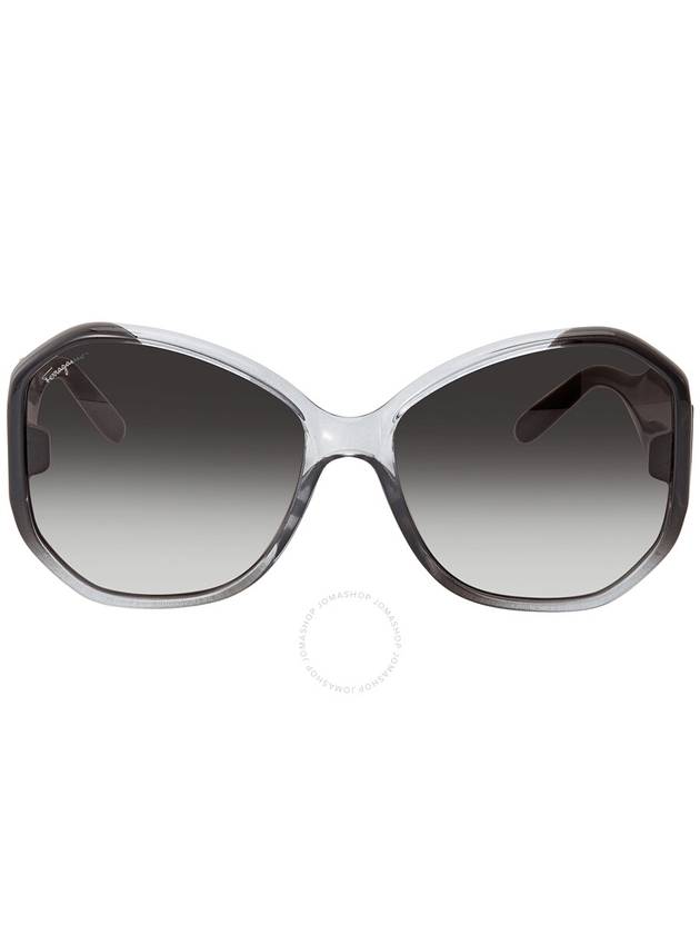 Salvatore Ferragamo Grey Gradient Butterfly Ladies Sunglasses SF942S 007 61 - SALVATORE FERRAGAMO - BALAAN 1