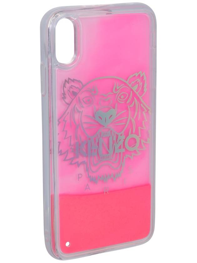 Tiger Logo Print iPhone XS MAX Phone Case Fuchsia - KENZO - BALAAN 3