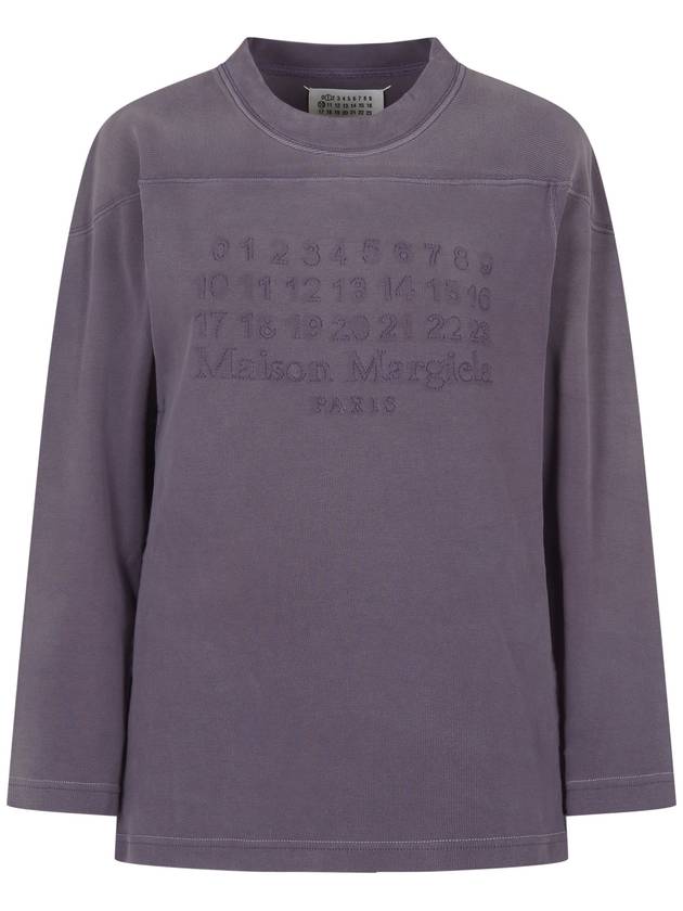 Logo Long Sleeve T-Shirt Purple - MAISON MARGIELA - BALAAN 2