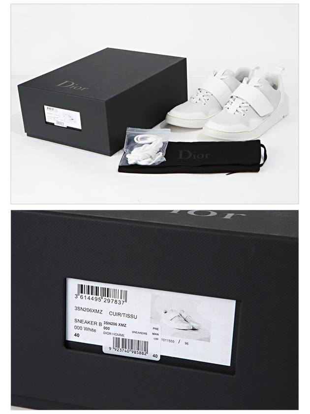 Velcro Low Top Sneakers White - DIOR - BALAAN 7