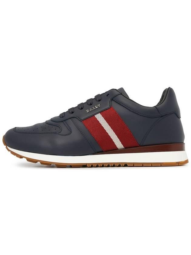 Astell Leather Low-Top Sneakers Navy - BALLY - BALAAN 5