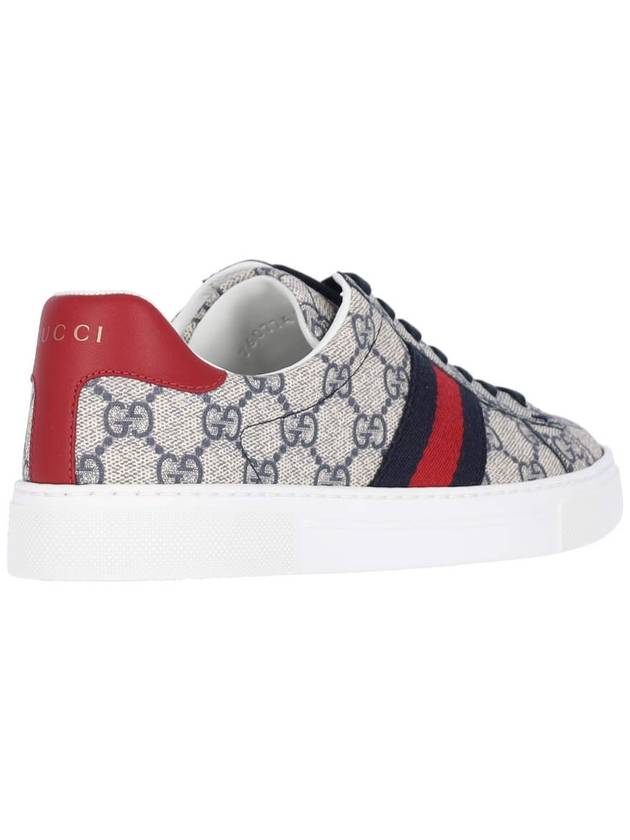 Ace GG Supreme Low Top Sneakers Beige Blue - GUCCI - BALAAN 5