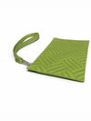 Small Leather Clutch Bag Green - BOTTEGA VENETA - BALAAN 7