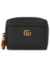 Women’s Bamboo Double G Card Wallet Black - GUCCI - BALAAN 1