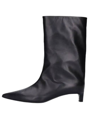 Point toe leather boots black - JIL SANDER - BALAAN 1