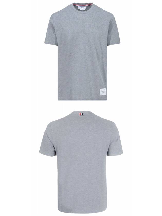 Classic Pique Rib Side Insert 4-Bar Short Sleeve T-Shirt Light Grey - THOM BROWNE - BALAAN 5