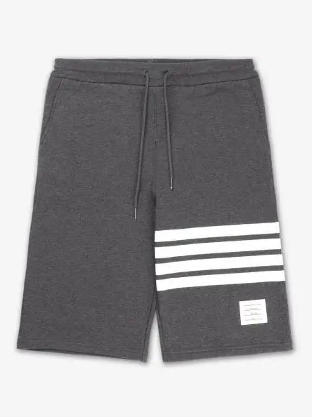 Cotton Loopback Knit Engineered 4-Bar Sweatshorts Dark Grey - THOM BROWNE - BALAAN 2