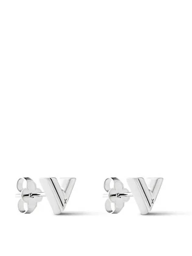 Essential V Stud Earrings Silver - LOUIS VUITTON - BALAAN 3