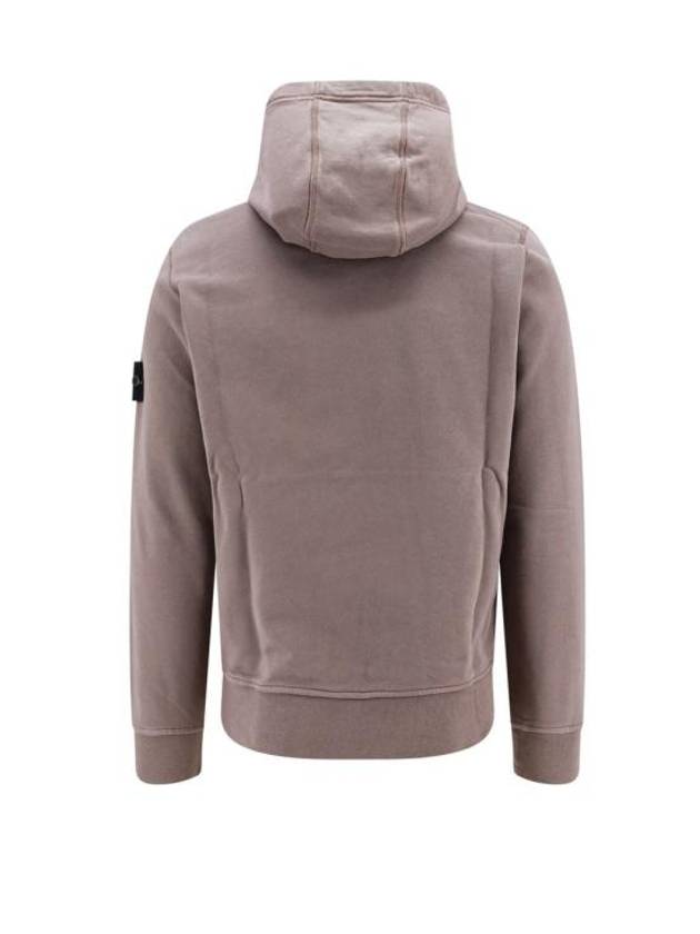 Logo Patch Drawstring Hoodie Grey - STONE ISLAND - BALAAN 3