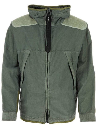 50 Fili Gum Mixed Goggle Hooded Jacket Green - CP COMPANY - BALAAN 2