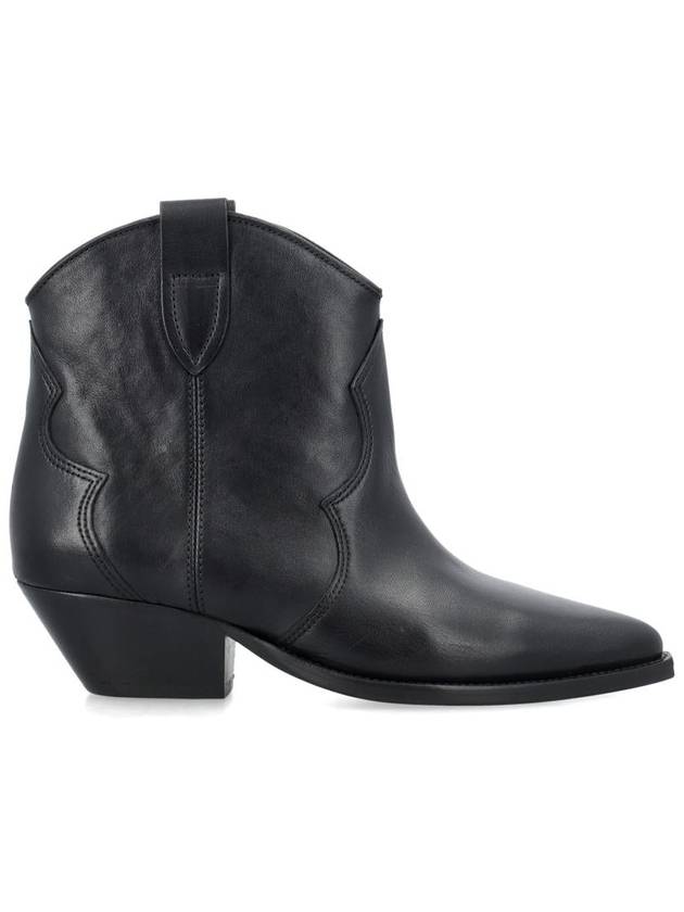 Women's Dewina Leather Middle Boots Black - ISABEL MARANT - BALAAN 2