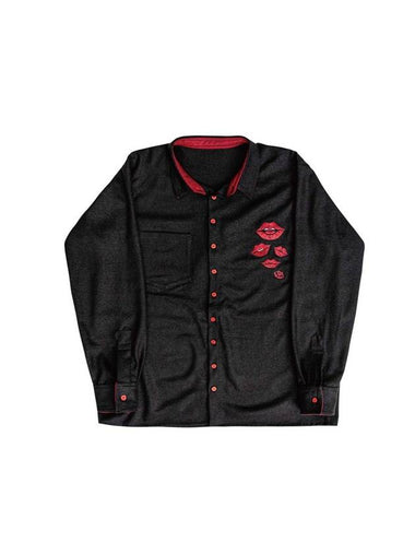 Lips Blooming Shirt Black - PLA.Y_P - BALAAN 1