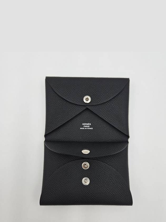 Calvi Duo Card Wallet Noir - HERMES - BALAAN 9