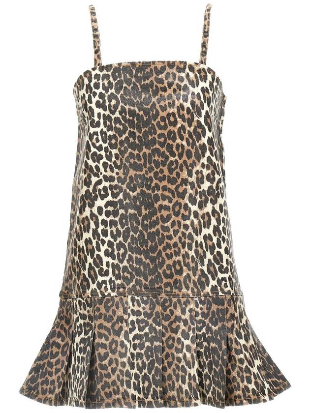 Ganni Leopard Mini Dress - GANNI - BALAAN 1