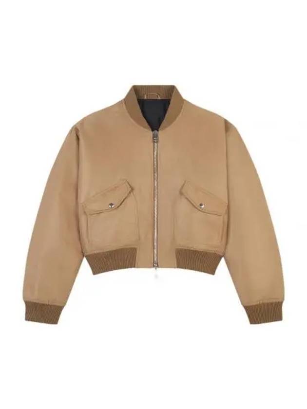 Flap Pocket Bomber Jacket Taupe - MAISON KITSUNE - BALAAN 2