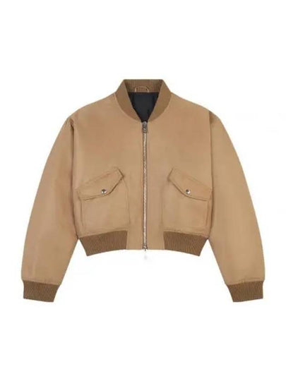 Flap Pocket Bomber Jacket Taupe - MAISON KITSUNE - BALAAN 2