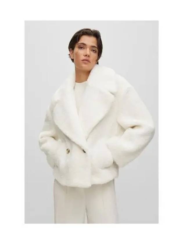 Women s oversized fit fur jacket 50503419 118 - BOSS - BALAAN 1