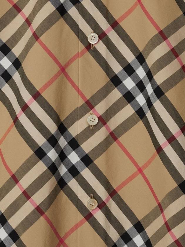 Check Pattern Shirt Beige - BURBERRY - BALAAN 4