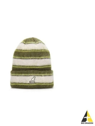 Fuzzy Stripe Beanie 4566 Sea Kelp - KANGOL - BALAAN 1