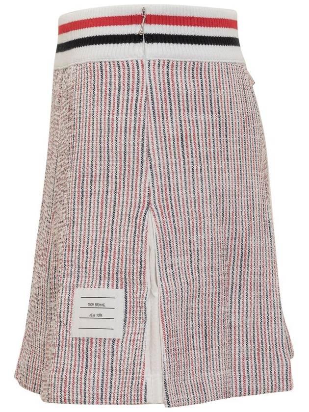 Tweed Seersucker Pleated Skirt FJK117AJ0144 - THOM BROWNE - BALAAN 4