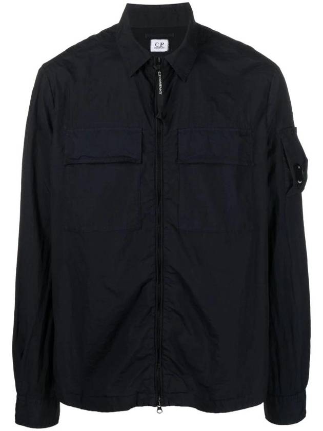 Taylon L Zip-up Long Sleeve Shirt Navy - CP COMPANY - BALAAN 1