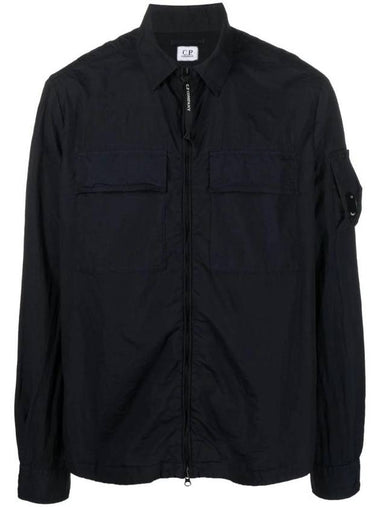 Taylon L Zip-up Long Sleeve Shirt Navy - CP COMPANY - BALAAN 1