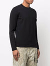 Wappen Patch Crew Neck Knit Top Black - STONE ISLAND - BALAAN 5