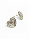 Chanel CC logo heart earrings full set - HERMES - BALAAN 4