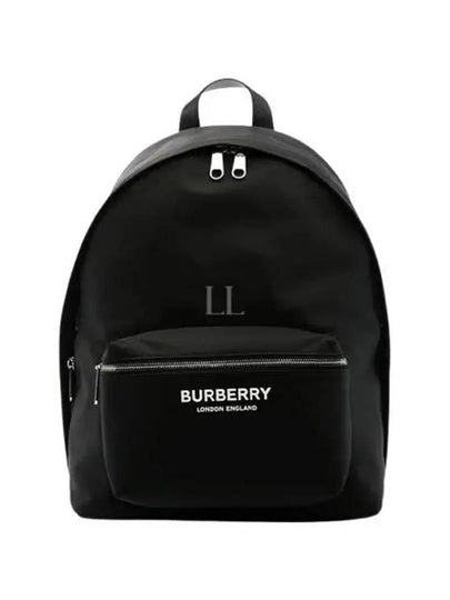 Logo Print Nylon Backpack Black - BURBERRY - BALAAN 2