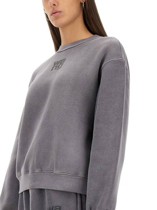 T By Alexander Wang Sweatshirt With Logo - ALEXANDER WANG - BALAAN 4