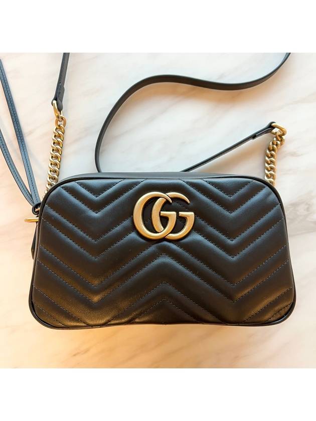 GG Marmont Matelasse Small Chain Shoulder Bag Black - GUCCI - BALAAN 2