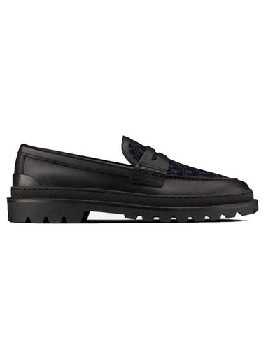 Oblique Jacquard Explorer Loafers Black - DIOR - BALAAN 1