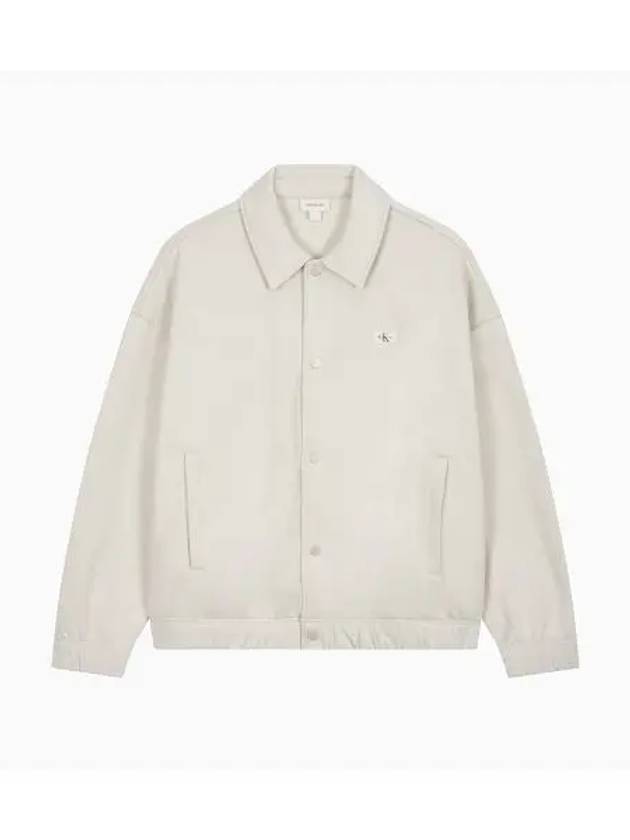 Jeans Relaxed Fit Button Collar Jacket Ivory - CALVIN KLEIN - BALAAN 2