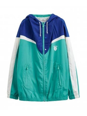 LVS Logo Color Block Oversized Fit Windbreaker Green - YCW - BALAAN 1