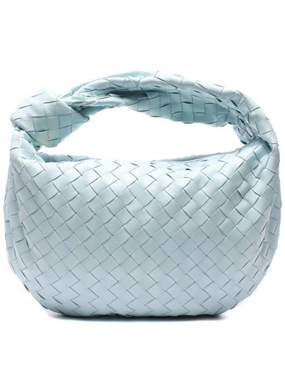 Teen Jodie Intrecciato Leather Tote Bag Teal Washed - BOTTEGA VENETA - BALAAN 2