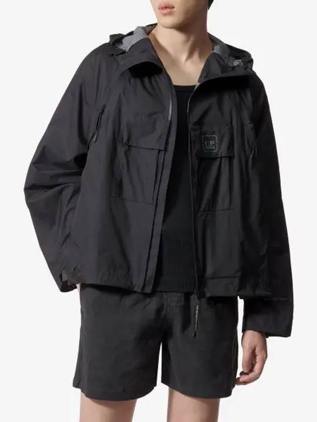 Metropolis Series Pertex Bloom Hooded Jacket Black - CP COMPANY - BALAAN 2