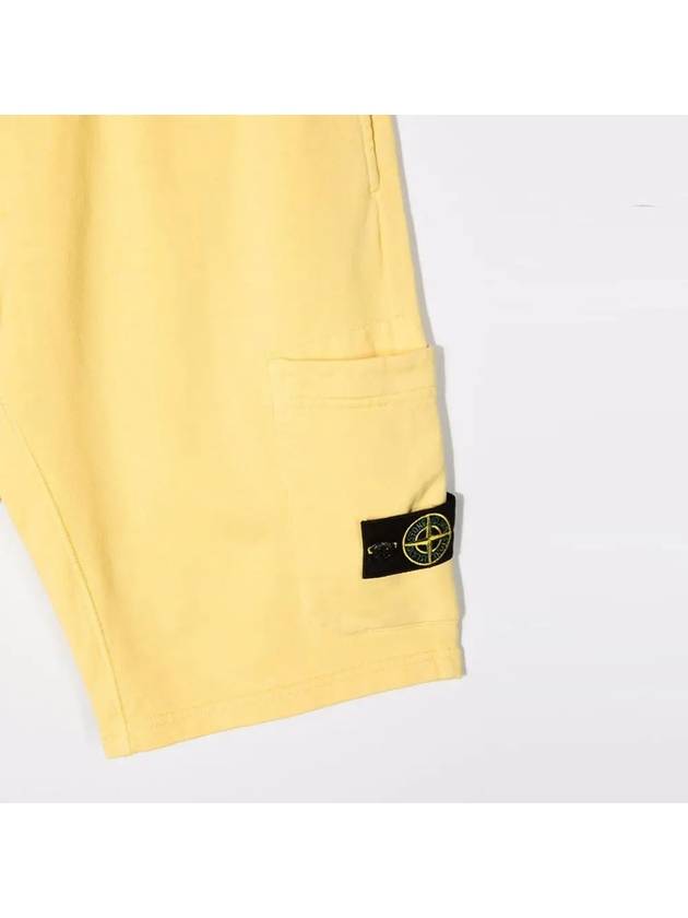 Kids Wappen Training Shorts Yellow - STONE ISLAND - BALAAN 5