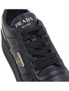 Downtown Bold Leather Low Top Sneakers Black - PRADA - BALAAN 9