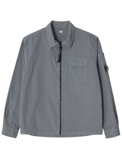 Full Zip Over Long Sleeve Shirt Grey - CP COMPANY - BALAAN 2