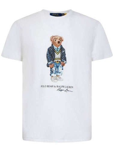 Bear Print Cotton Short Sleeves T-Shirt White - POLO RALPH LAUREN - BALAAN 1