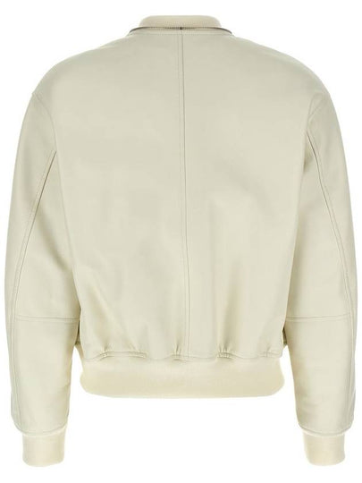 Jil Sander Leather Bomber Jacket - JIL SANDER - BALAAN 2