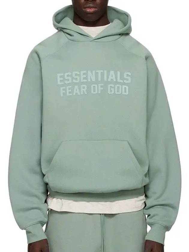 Essentials Logo CottonBlend Fleece Raglan Kangaroo Pocket Hoodie - FEAR OF GOD ESSENTIALS - BALAAN 1