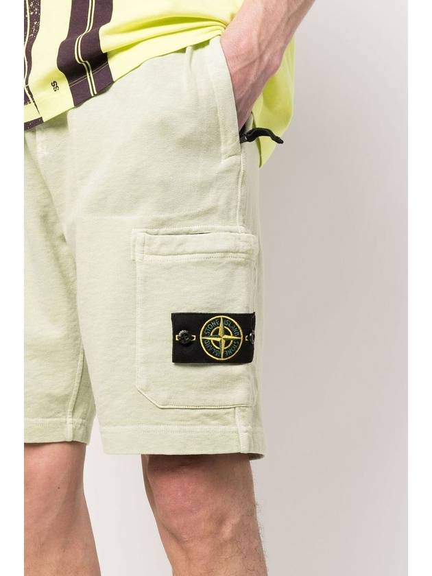 Wappen Patch Garment Dyed Bermuda Shorts Light Green - STONE ISLAND - BALAAN 3