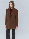 Overfit half coat wool single jacket brown 0150 - VOYONN - BALAAN 4