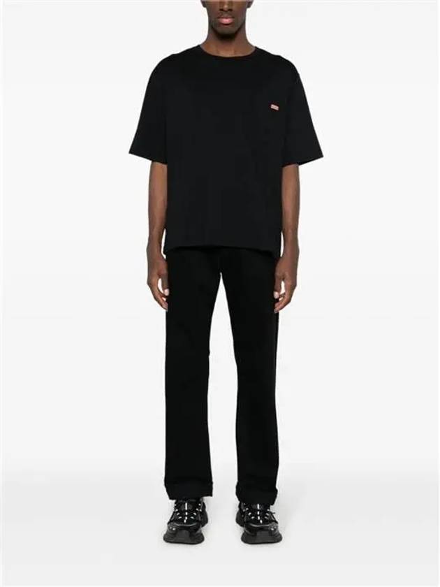 Logo Patch Short Sleeve T-Shirt Black - ACNE STUDIOS - BALAAN 3