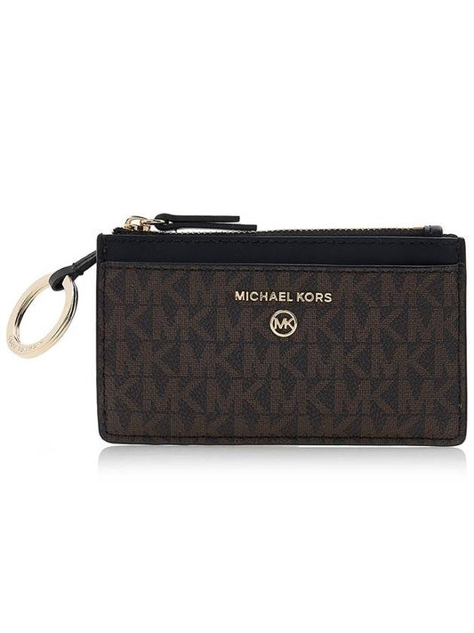 Jet Set Charm Card Wallet Black Brown - MICHAEL KORS - BALAAN 2