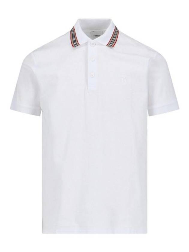 Cotton Polo Shirt White - BURBERRY - BALAAN 2